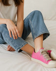 🎀 Candy Lace-Up: Women’s Chunky Sole Sneakers