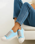 🎀 Candy Lace-Up: Women’s Chunky Sole Sneakers