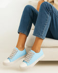 🎀 Candy Lace-Up: Women’s Chunky Sole Sneakers