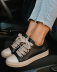🎀 Candy Lace-Up: Women’s Chunky Sole Sneakers