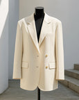 Women’s Loose Double-Breasted Suit Jacket – Chic Street Elegance