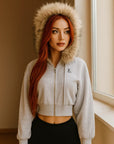 🌟 American Retro Short Fur Collar Detachable Hoodie Coat – Streetwear Cool with a Retro Edge