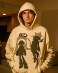 MEN’s Creative Cartoon Foam Printed Hoodie – Playful Streetwear with a Bold Edge