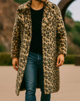 🦁 Men’s Leopard Print Fur Coat – Bold Street Luxe with Winter Warmth