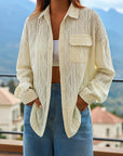 Women’s Loose Color Block Sweater – Relaxed Chic in Apricot
