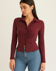 Women’s Striped Long Sleeve Cardigan Shirt – Casual Elegance with Effortless Charm