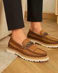 Men’s Genuine Leather Shoes - Suede & Leather Low-Heel Loaf