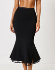 Women's Lace Stitching Fishtail Skirt – Elegant Slim Fit with Street-Chic Edge
