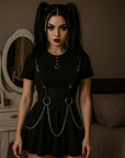 Goth Girl Summer Dress – Edgy Elegance with Sheer Details