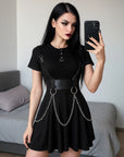 Goth Girl Summer Dress – Edgy Elegance with Sheer Details