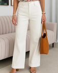 Women’s High Waist Wide-Leg Vintage Jeans – Navy-Inspired Chic with Modern Comfort