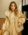 Women’s Faux Fur Coat with Big Collar – Elegant Warmth with Commuting Chic