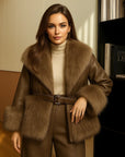 Women’s Faux Fur Coat with Big Collar – Elegant Warmth with Commuting Chic