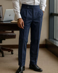 Men’s High-Waist Slim Fit Suit Pants – Light Business with Casual Elegance