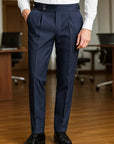 Men’s High-Waist Slim Fit Suit Pants – Light Business with Casual Elegance