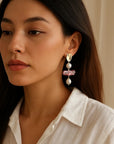Women’s Lavender Baroque Pearl Earrings – Natural Irregular Pipa Bead Studs