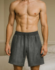 Men’s Street Sports Loose Ripped Shorts – Retro Cotton Straight Casual Style