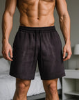 Men’s Street Sports Loose Ripped Shorts – Retro Cotton Straight Casual Style