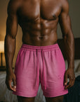 Men’s Street Sports Loose Ripped Shorts – Retro Cotton Straight Casual Style