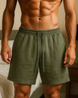 Men’s Street Sports Loose Ripped Shorts – Retro Cotton Straight Casual Style