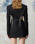 Midriff Suit Top – Elegant, Slim-Fit Statement Piece for Women