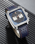 Men’s Square Multifunction Business Watch – Leather & Steel Strap Options