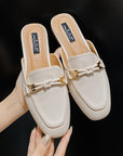 Women’s Closed-Toe Half Slippers – Casual Comfort with Chic Simplicity