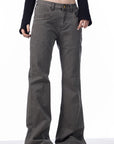 Women’s High-Waist Skinny Jeans – Stretch Comfort (Black/Gray-Green, 98% Cotton)
