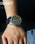 Men 47mm Large Dial Quartz Wristwatch – 200M Waterproof Leather Strap Watch with Mineral Glass
