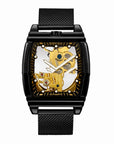 Men's Automatic Mechanical Watch – Barrel-Shaped Luminous Waterproof Chronograph