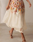 Women’s Gorgeous Elegant Bamboo Digital Printed Skirt – A-Line Mid-Length Style