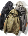 Men's Embroidered Hoodie – Thick Cotton Blend Pullover (Hooded) – Streetwear Essential