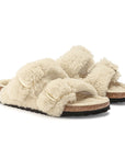 Women’s Lazybones Outdoor Fur Slippers – Warm Cotton Cork Sole Casual Non-Slip Slides