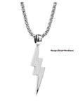 ⚡ S925 Lightning Bolt Pendant – Raw Elegance for the Modern Man