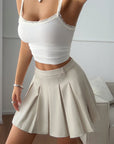 🦋 Y2K Hot Girl Mini Skirt - High-Waisted Pleated Tennis Skirt