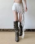 🎀 Low-Waist Tulle Skirt with Ribbon Detail – Playful & Flirty