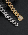Men’s Diamond-Cut Titanium Steel Cuban Chain Set - Gold/Silver Bracelet (21cm) & Necklace (60cm) Unisex Hip-Hop Jewelry