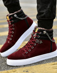 Men’s Fleece-Lined Sneakers - Suede High-Top Winter Kicks