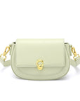 Women’s Two-Layer Cowhide Shoulder Bag – Shell-Shaped Genuine Leather Handbag