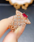 Natural Burnt Ruby Ring – Earth’s Fiery Artistry