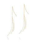 Boucles d'oreilles à pompon en argent sterling 925 avec chaîne et queue de comète pour femme