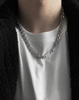 Men’s Versatile 925 Sterling Silver Chain – Heavy Asterism Link Hoodie Necklace