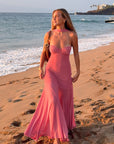 🌺 Island Muse : Robe tube longue en coton biologique