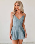 Wide Leg Shorts – Crisscross Strap Detail | Stonewashed Cotton | Women’s S-XL