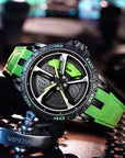 🏎️ Wheel-Inspired Racing Watch – 3D Hollow Design | Quartz Precision | 6 Colorways