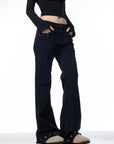 Women’s High-Waist Skinny Jeans – Stretch Comfort (Black/Gray-Green, 98% Cotton)