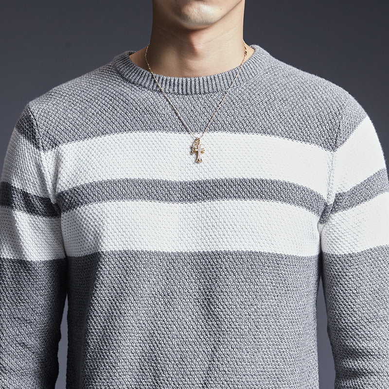 Pull rayé en coton pour homme – Le confort intemporel rencontre le style moderne