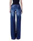 Women’s Low Waist Washed Straight Jeans - American Street Style Wide Leg Denim
