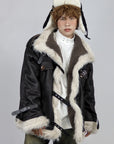 Unisex Retro Lamb Fur Coat – Cozy Warmth with Vintage Street Edge