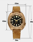 Men’s Automatic Mechanical Watch – Japanese NH35A Movement Solid Bronze Diver